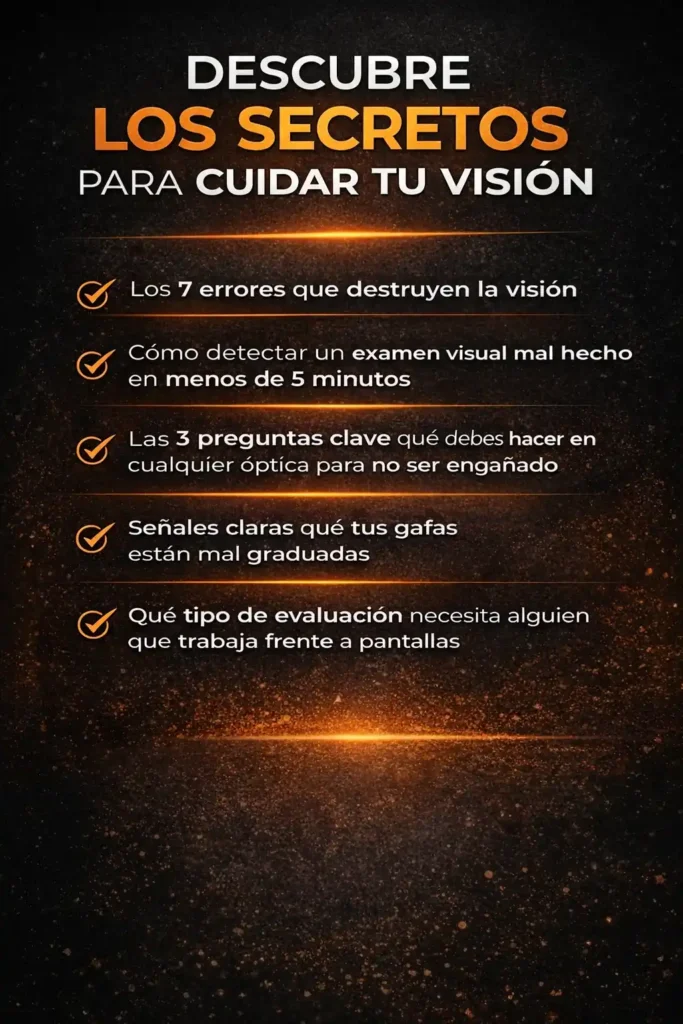 Guía con consejos para cuidar la visión y detectar problemas visuales recomendada por Óptica Newton en Bogotá.